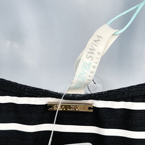 Sea Level Swim Australia Charmarel Square Neck One Piece Bikini Swimsuit Stripe - Picture 11 of 13